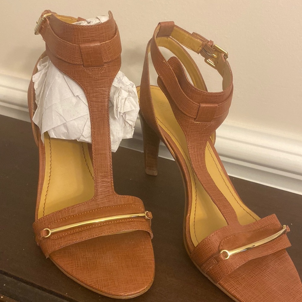 Nine West brown leather heels 11